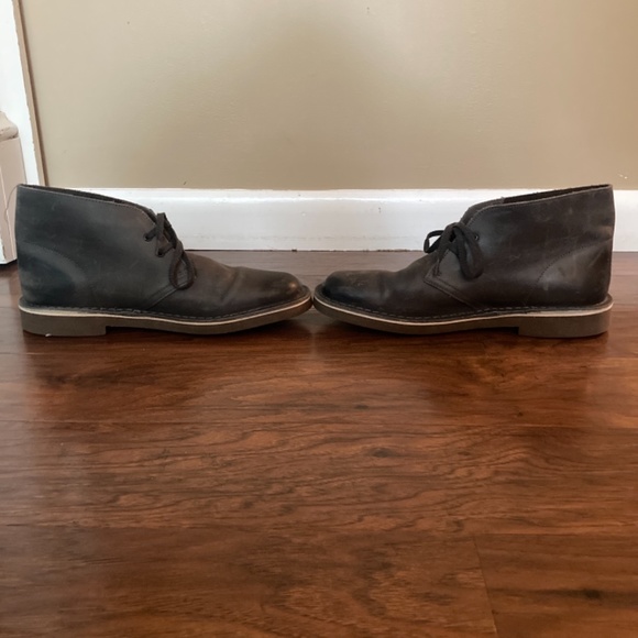 Clarks bushacre chukka boot  grey leather 8.5 mens - Picture 4 of 8